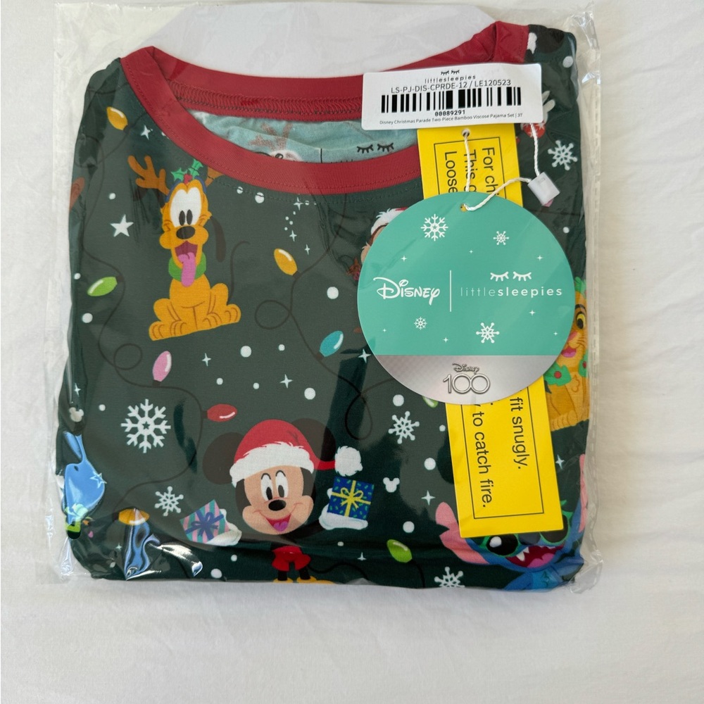 Little Sleepies x Disney Christmas parade size 3T NWT